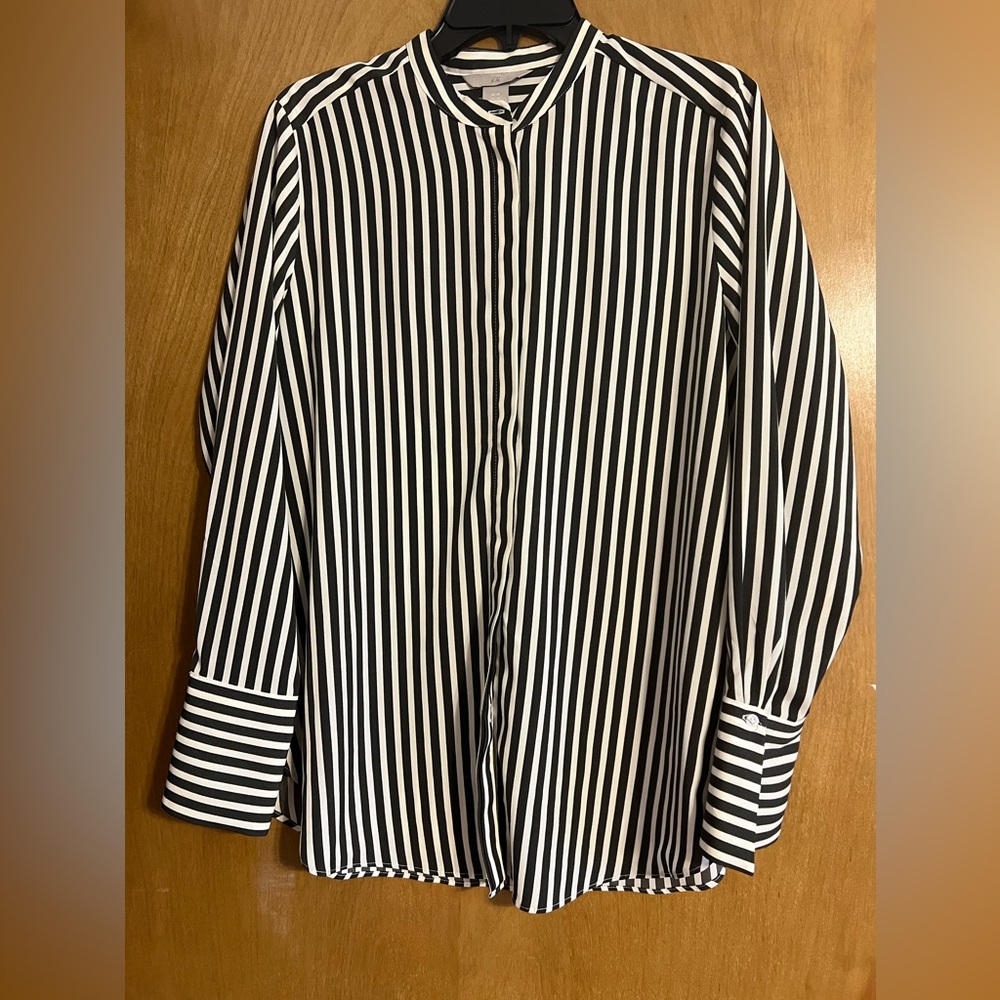 Striped button down
